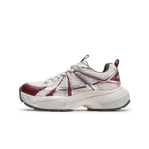 Hotwind | Chunky Sole Retro Red Breathable Mesh Sport Casual Shoes