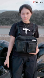 Túi Đeo Ngực ZDK D8 31x21x9cm | Chest Bag Đen Nam Nữ Nhiều Ngăn Gọn Gàng Đi Chơi Dạo Phố Du Lịch
