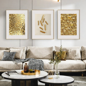 Modern Simple Luxurious Abstract Wall Art Gold