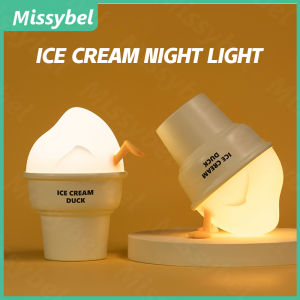 Mới Sáng Tạo Và Dễ Thương Kem LED đèn ngủ cho bé Vịt Ánh Sáng Ban Đêm sạc USB Thay Đổi Độ Sáng bảo vệ mắt Phòng Ngủ đèn ngủ LED Sinh Nhật Quà Tặng trẻ em