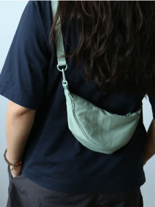 Casual Nylon Dumpling Shaped Crossbody Bag for Women Cuckoo&Forest B655 Detachable Shoulder Strap Soft Polyester Lining