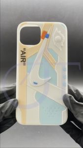 Case iPhone 3D Softcase Timbul W- hite Blue 11-14