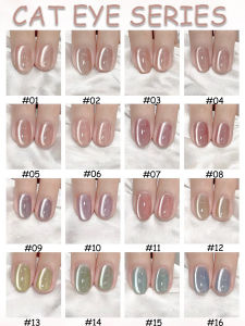 1pcs TC Versatile Glass Bead Crystal Cat Eye Light Smoke Cat Eye Gel Nail Polish New Nude Porcelain White Cat Eye Nail Supplies