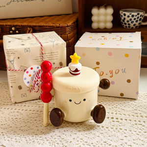 Cute Ceramic Mug Cartoon Birthday Gift for Girls Practical Water Cup Souvenir Best Friend Graduation Present Handmade Gift