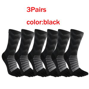 WRELS | 1/2/3Pairs WRELS Five Toe Socks Moisture Wicking Running Socks Cushion Breathable Sweat-Absorbing Compression Basketball Socks