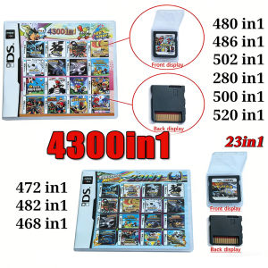 Bandai | 4300 in 1 Compilation DS 3DS 3DS NDSL Pokemon Game Cartridge Card Video Game Handheld Player (R4 card) 23in1/208in1/280in1/482