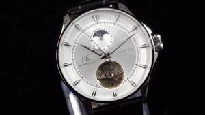 Shanghai | Shanghai Flywheel 41mm Automatic Watches Business Day-Night Display Sapphire Mens Mechanical Watches 5Bar Water-Resistant S8017