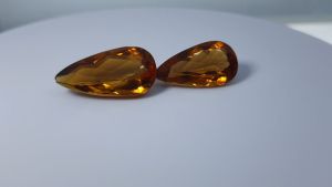 Natural 20.59 Ct Brazilian Citrine Yellow Pear Cut Eye Clean Loose Gemstone