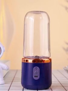 Máy Ép Trái Cây Điện Cầm Tay USB 400ml Máy Xay Sinh Tố Hai Cốc Đa Năng Làm Sinh Tố Sữa Lắc Nước Ép Với Lưỡi Dao Bằng Thép Không Gỉ