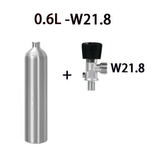 ZRDR | Aquarium Water Grass Bottle CO2 High-Pressure Aluminum Bottle CO2 Water Grass Tank Fish Tank Aluminum Alloy 1L Oxygen Bottle