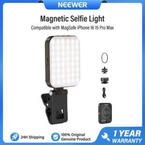 NEEWER BASICS Magnetic Selfie Light ไฟเซลฟี่แบบแม่เหล็ก ไฟหนีบเติมแสง เข้ากันได้กับ MagSafe iPhone 16 15 Pro Max BL48B
