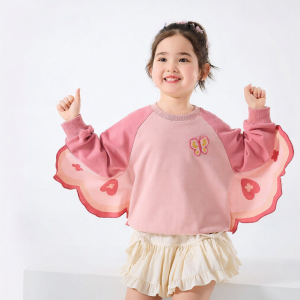 DUDUJIA | Áo Hoodie Trẻ Em Nữ Mẫu Mã Thời Trang Hình Bướm