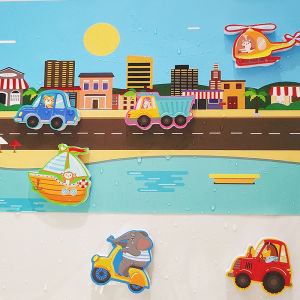 Baby Bathroom Toys Soft EVA Paste Early Educational DIY Puzzles Toys Animal Sticker Bath Baby Water Toys for 0 12 Months 1 Years