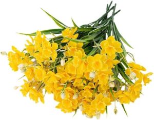 Hoa Giả Lụa Narcissus Bó Hoa Cưới Vòng Hoa Cưới Dùng Cho Vòm Ngoài Trời Lễ Hội Nhà Cửa Phòng Bình Hoa Trang Trí Bàn