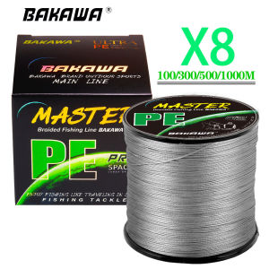 BAKAWA 8 Strands Braided Fishing Line Multifilament 300M 500M 1000M 100M Carp Japanese Braided Wire Cord Accessories Sea