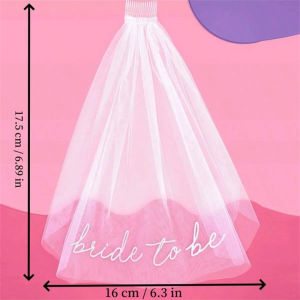 1 PC of Hen Party Bridal Veil Hot Gold Comb Veil Wedding Party Decoration