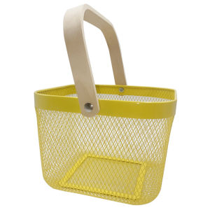 Handheld Iron Art Storage Basket Snack Toy Miscellaneous Items Organizer for Home Dormitory Versatile Use Utility Basket