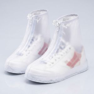 Waterproof Rain Shoe Cover transparent zipped Shoe Covers Thickened Shoes Protectors reusable antislip Rain Boots