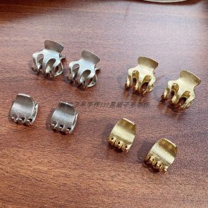 2 PCs Mini Basic Style Princess Hairstyle Brushed Metal Small Jaw Clip Pumpkin Bangs Hair Claw Niche Personality Hairpin