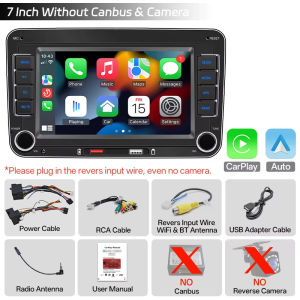 Hippcron 7” Car Radio Stereo 2Din MP5 Player Digital Bluetooth FM Stereo Multimedia For Volkswagen Seat Skoda Golf POLO Passat