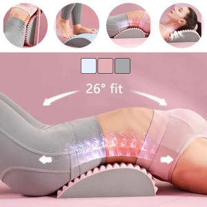 Back Stretcher Pillow - Massage Pillow for Lower Neck Back Pain Orthopedic Lumbar Support Cushion for Lumbar Support Herniated Disc Sciatica Pain Relief Posture Corrector Neck Pain