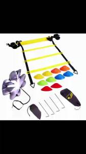 6M 12 Rung Speed Agility Ladder Training Set Field Cones Resistance Parachute Footwork Sport Soccer Football Training Equiment