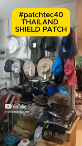 Tec40 VELCRO PATCH THAILAND SHIELD ไทย อาร์มตีนตุ๊กแก ธงชาติ SIZE 75x65mm Tec40store ไรท์สาระกับครูแว่น