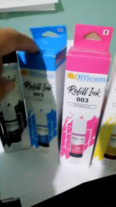 Officom 003 Ink Refill Ink Dye Ink Bottle for Inkjet Printer L3110 L3116 L3210 L3156 L3250 L5190 L1110
