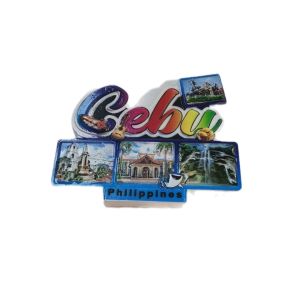 Cebu Colourful Ceramics Ref Magnets - 2D Design Souvenir for Philippines Travel and Decoration