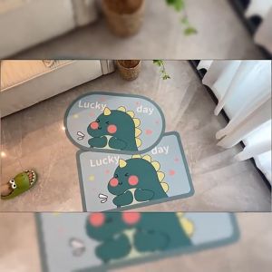 Thảm lót sàn silicon siêu mềm thảm nhà tắm chống nước cao cấp có đáy cao su chống trượt