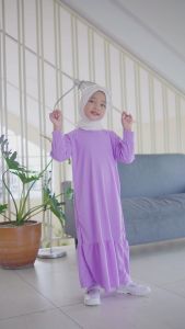 Hirihita Lulu A068 Baju Gamis Lulu Anak Perempuan Sablon Mermaid Putri Duyung 12 Warna 1-12 Tahun