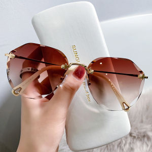 RUIYABO | UV Protection Trendy Rimless Cut-off Sunglasses