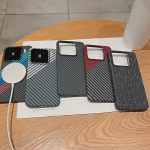 Super Thin Carbon Fiber Pattern for MagSafe Case Wireless Charger Magnetic Cover for Xiaomi 17 Pro Max 15S 15 14 13 Pro Ultra