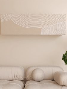 Universal Hanging Air Conditioner Cover Dustproof Cloth Art Protection Shield for Gree Midea Haier Modern Simple Style