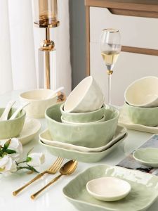TAOYI | Aesthetic Cream Style Ceramic Tableware Set