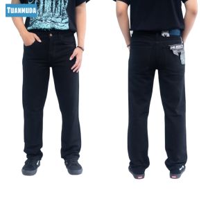 Celana Jeans Pria Reguler Denim Premium Panjang Hitam / Celana Jeans Panjang Reguler Pria / Celana Jeans Panjang Pria Reguler non Stretch / Celana Panjang Reguler Fit