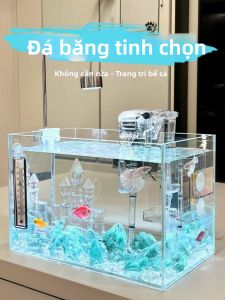 DABINGYANG | Aquarium Decor Ice Blue Crystal Bottom Sand
