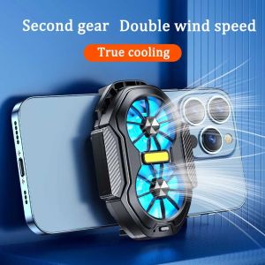 2024 New FS01 Phone Cooler 600mAh Dual Fan Rechargeable Radiator Game Cooling Back Clip Wireless Mute for Smartphones Universal
