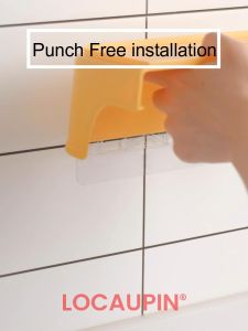 Wall Mounted Detachable Spice Caddy With Removable Jars Spoon Kitchen Condiments Seasoning Salt Sugar Pepper Organizer