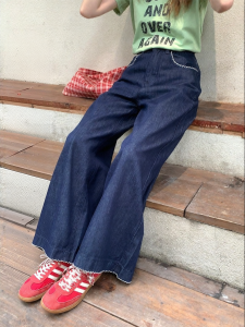 imimtuan | Quần Jeans Cắt Dáng Thẳng Giảm Cân Vintage cho Phụ Nữ Bé Nhỏ