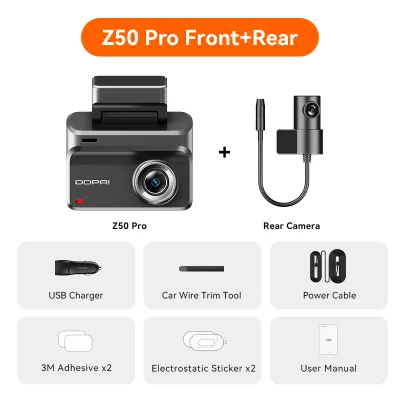 DDPAI Z50 Pro Dash Cam 4K Car DVR Night Vision 5GHz Wi-Fi GPS ADAS 24h Parking mode Front and Rear Camera