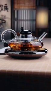 ชุดกาน้ำชาดอกไม้ ชุดกาน้ำชาผลไม้ต้มสไตล์อังกฤษ แก้วทนความร้อน หม้อสุขภาพหรูหรา ราคาไม่แพง สไตล์นอร์ดิก