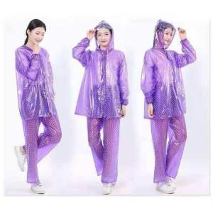 Bộ Áo Mưa Dẻo PVC Chấm Bi Độ Dày 0.18