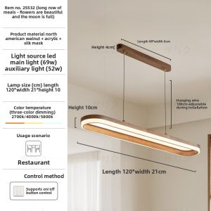 FANCY LAMP CLUB | Mid-century Song Dynasty Style Eye-friendly Full Spectrum Ceiling Light
