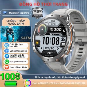 Đồng Hồ Thông Minh Quân Sự T-Rex 3 Pin 1000mAh GPS La Bàn Đo Độ Cao Áp Suất Khí Quyển Chống Nước 10 ATM Màn Hình AMOLED Gọi Bluetooth Dùng Cho Android & iOS