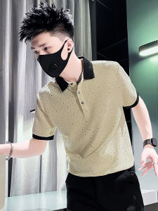 Áo Thun Polo Nam Tay Ngắn Thời Trang Mùa Hè Mỏng Nhẹ Thoáng Khí Ôm Vừa Vặn Thường Ngày Cổ Polo Tay Ngắn Chất Liệu Polyester