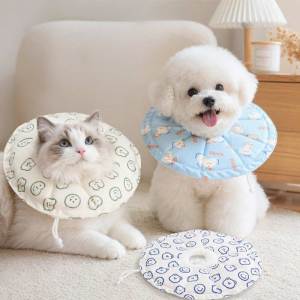 Lovinland Lightweight Elizabethan Collar Soft Anti Lick Cone Breathable Non Irritating Elizabethan Collar for Cat Spay & Neutering Recovery
