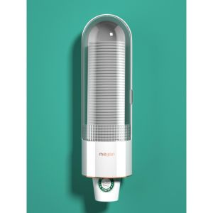 Automatic Cup Dumper Dispenser Paper Cup Holder Stand for Water Dispenser Disposable Cup Organizer Plastic Installation