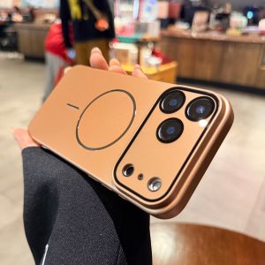 AO.HU | Magsafe Magnetic iPhone Case All-inclusive Camera Protection Sand Gold Matte