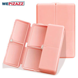 Travel Pill Organizer 7 Compartments Pills Box Portable To Hold Vitamins Medication or Earrings Screws and Other Small Items